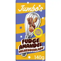 Jumbo Jumbo's Melkchocolade Fudge Amandel 140 g aanbieding