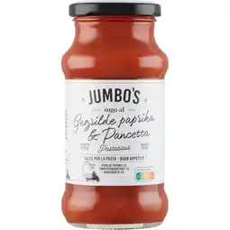 Jumbo Jumbo's Gegrilde Paprika & Pancetta Pastasaus 350 g aanbieding