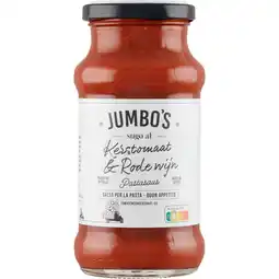 Jumbo Jumbo's Kerstomaat & Rode Wijn Pastasaus 350 g aanbieding