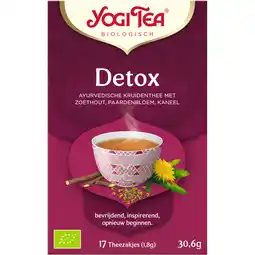 Jumbo Yogi Tea Biologisch Detox Thee 17 Stuks 30,6 g aanbieding