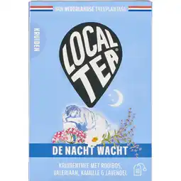 Jumbo Localtea De Nacht Wacht Kruidenthee met Rooibos, Valeriaan, Kamille & Lavendel 18 x 1,5 g aanbieding