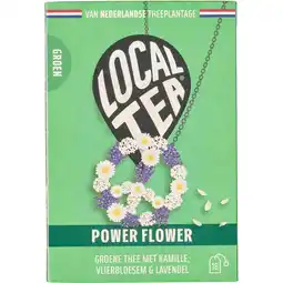 Jumbo Localtea Power Flower Groene Thee met Kamille, Vlierbloesem & Lavendel 18 x 1,5 g aanbieding