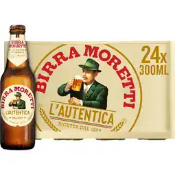 Jumbo Birra Moretti L'Autentica Bier Fles Krat 24 x 300ml aanbieding