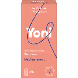 Jumbo Yoni tampons medium 100% biologisch katoen 16 stuks aanbieding