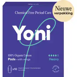 Jumbo Yoni Maandverband Heavy 100% Biologisch Katoen met Vleugels 10 Stuks aanbieding