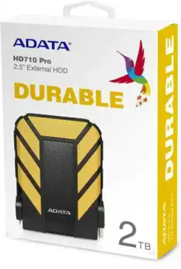 Bol.com ADATA DashDrive Durable HD710 Professional Externe Harde Schijf 2 TB Geel aanbieding