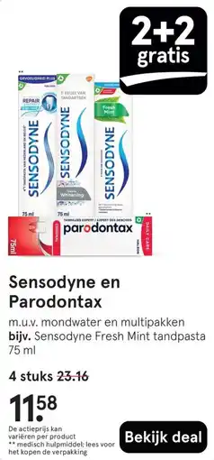 Etos Sensodyne en Parodontax aanbieding