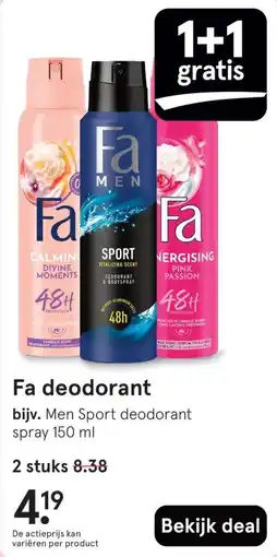 Etos Fa deodorant aanbieding
