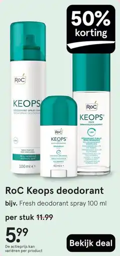 Etos RoC Keops deodorant aanbieding