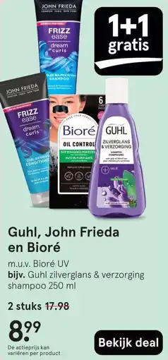 Etos Guhl, John Frieda en Bioré aanbieding