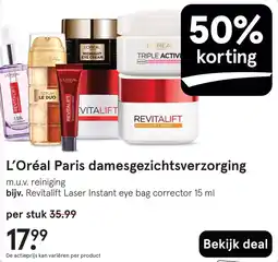 Etos L'Oréal Paris damesgezichtsverzorging aanbieding