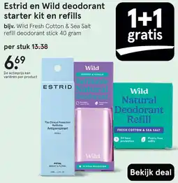 Etos Estrid en Wild deodorant starter kit en refills aanbieding