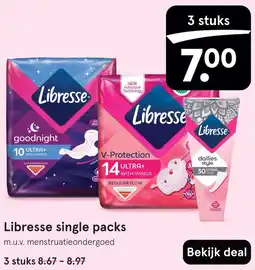 Etos Libresse single packs aanbieding