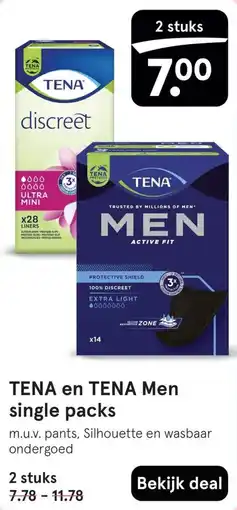 Etos TENA en TENA Men single packs aanbieding