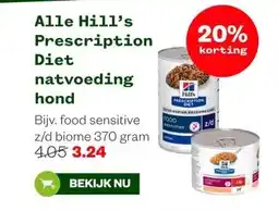 Welkoop Alle Hill's Prescription Diet natvoeding hond aanbieding