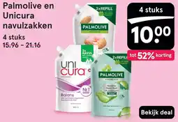 Etos Palmolive en Unicura navulzakken aanbieding