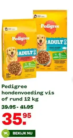 Welkoop Pedigree hondenvoeding vis of rund aanbieding