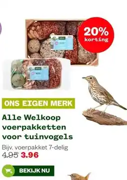 Welkoop Alle Welkoop voerpakketten voor tuinvogels aanbieding
