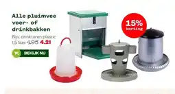 Welkoop Alle pluimvee voer- of drinkbakken aanbieding