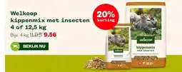 Welkoop Welkoop kippenmix met insecten 4 of 12,5 kg aanbieding