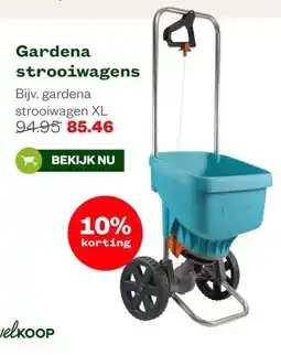 Welkoop Gardena strooiwagens aanbieding