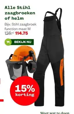 Welkoop Alle Stihl zaagbroekenof helm aanbieding