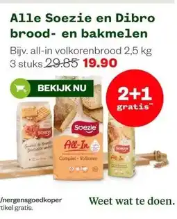 Welkoop Alle Soezie en Dibro brood- en bakmelen aanbieding