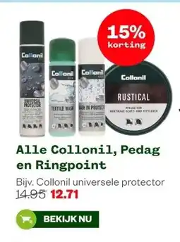 Welkoop Alle Collonil, Pedag en Ringpoint aanbieding