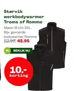Welkoop Størvik werkbodywarmer Troms of Romme aanbieding