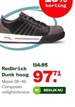 Welkoop Redbrick Dunk hoog aanbieding