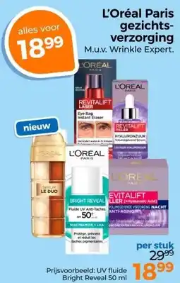 Trekpleister L'Oréal Paris gezichts- verzorging aanbieding