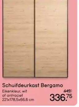 Leen Bakker Schuifdeurkast Bergamo aanbieding