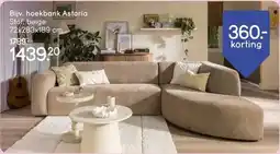 Leen Bakker Hoekbank Astoria Stof, beige aanbieding