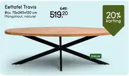 Leen Bakker Eettafel Travisx aanbieding
