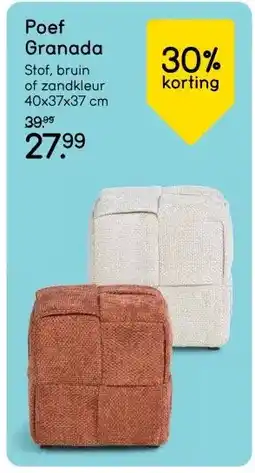 Leen Bakker Poef Granada aanbieding