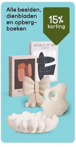 Leen Bakker Alle beelden, dienbladen en opberg boeken aanbieding