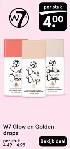 Etos W7 Glow en Golden drops aanbieding