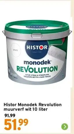GAMMA Histor Monodek Revolution muurverf wit 10 liter aanbieding