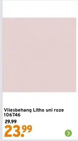 GAMMA Vliesbehang Litho uni roze 106746 aanbieding