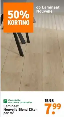 GAMMA Laminaat Nouvelle Blond Eiken aanbieding