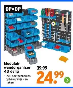 GAMMA Modulair wandorganiser 43 delig aanbieding