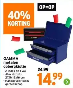 GAMMA GAMMA metalen opbergkistje aanbieding
