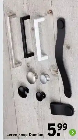 GAMMA Leren knop Damian aanbieding