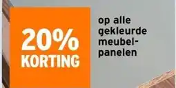 GAMMA op alle gekleurde meubel- panelen aanbieding