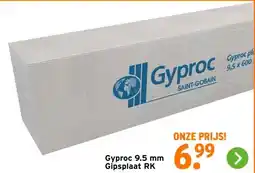 GAMMA Gyproc 9.5 mm Gipsplaat RK aanbieding