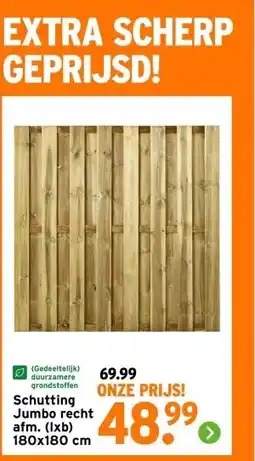 GAMMA Schutting Jumbo recht aanbieding