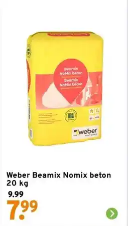 GAMMA Weber Beamix Nomix beton 20 kg aanbieding