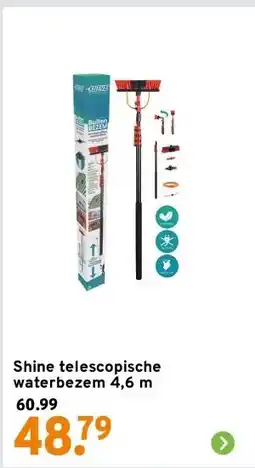 GAMMA Shine telescopische waterbezem 4,6 m aanbieding