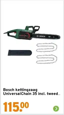 GAMMA Bosch kettingzaag UniversalChain 35 incl. tweede ketting aanbieding