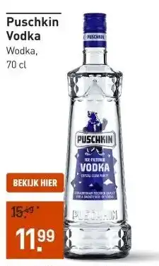 Gall & Gall Puschkin Vodka 70CL aanbieding